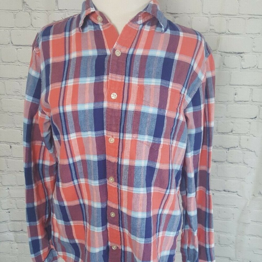 Gap women's Top Long Sleeve Plaid Button-Down Sz S
